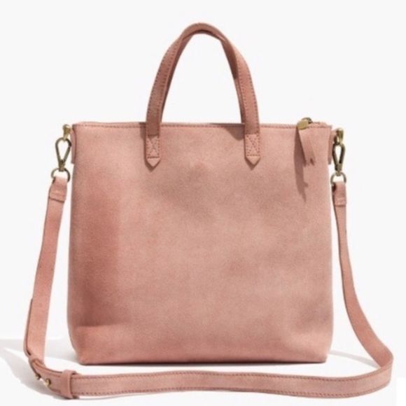 Madewell Handbags - Madewell Pink Suede Mini Transport